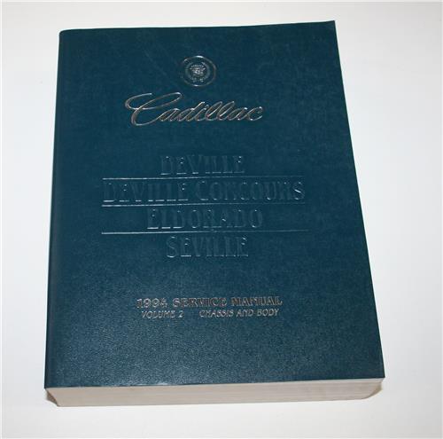 1994 CADILLAC SERVICE MANUAL VOL 2 CHASSIS  BODY 20434