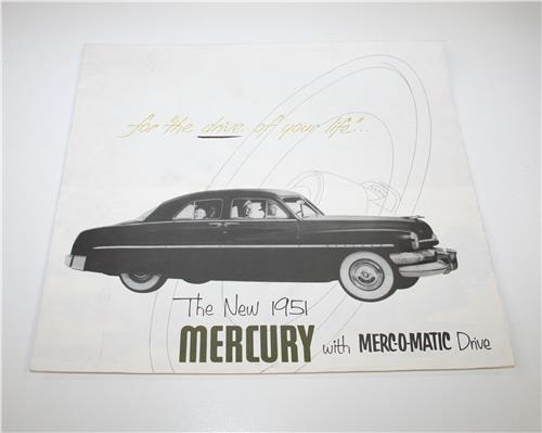 SB MERCURY 1951 FOLD OUT SALES BROCHURE  20156