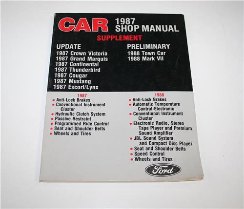 SM FORD 1987 8 VOLUME WORKSHOP MANUAL SET  20427