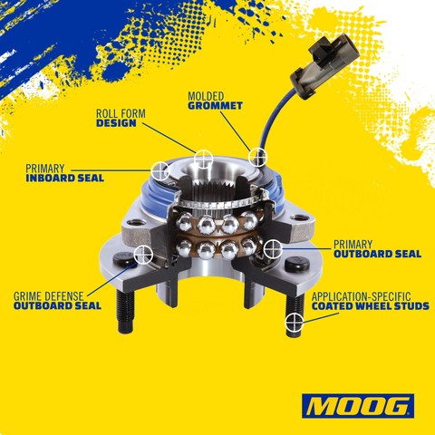 Wheel Bearing and Hub Assembly Moog Chassis 513198